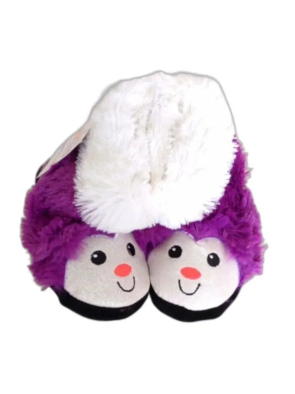NEW Kids Unisex Muk Luks Zoo Friends Purple Monkey Faux Fur Slippers, S (10-11)